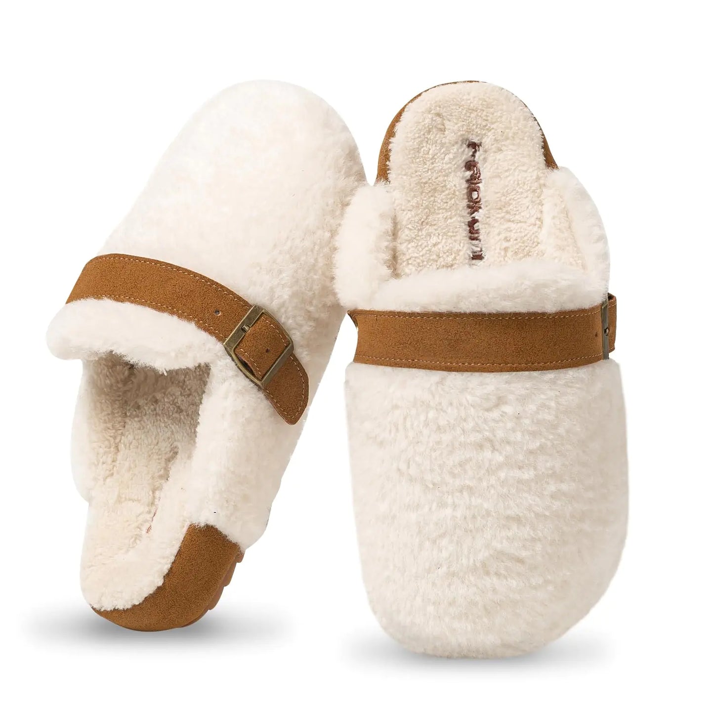 Felokont Winter House Slippers for Woman Indoor and Outdoor Memory Foam Fluffy Fuzzy Home Platformwomens Slipper