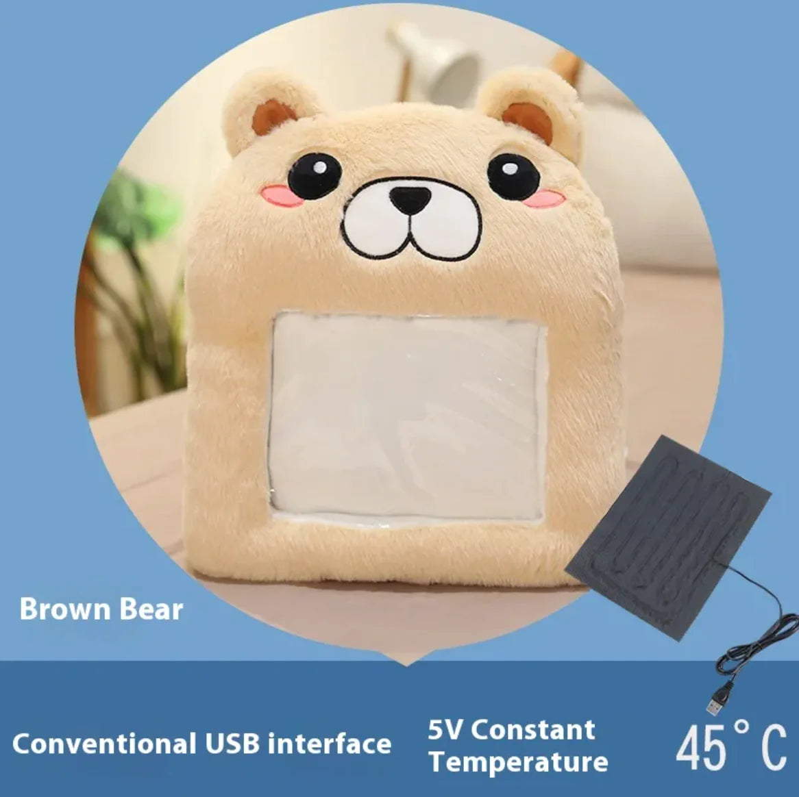 Electric rabbit fur foot warmer