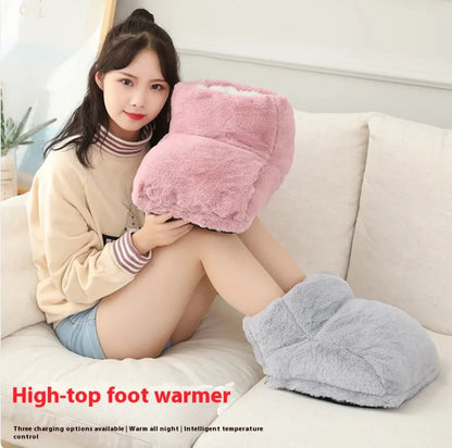 Electric rabbit fur foot warmer