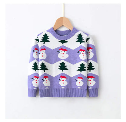 Children's Elk Pullover Christmas Sweater for Girls