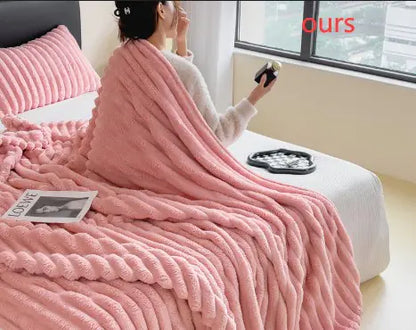 Nordic Luxe Soft Rabbit Fur Blanket