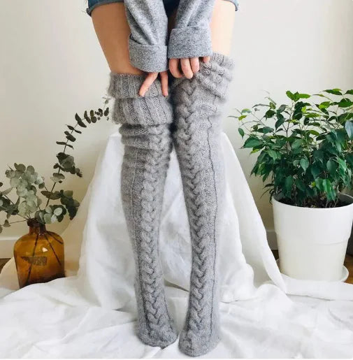 Over-the-Knee Knitted Winter Socks