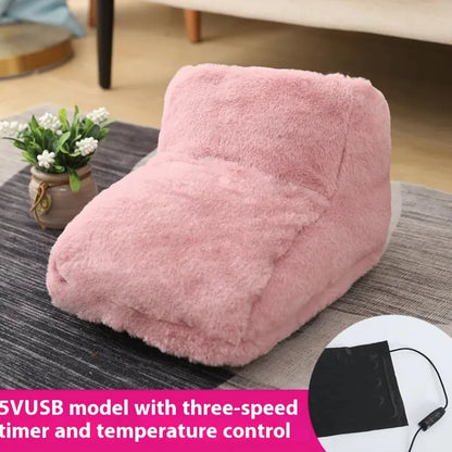 Electric rabbit fur foot warmer