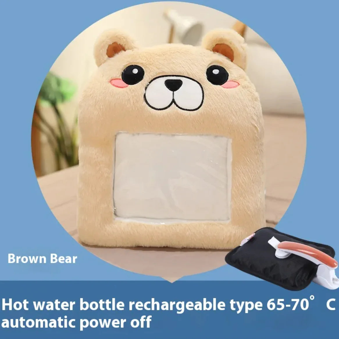 Electric rabbit fur foot warmer