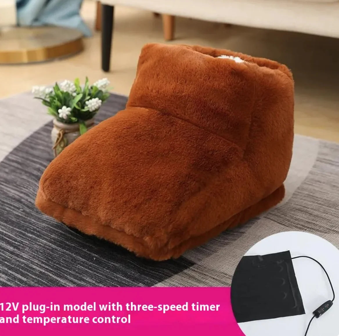 Electric rabbit fur foot warmer