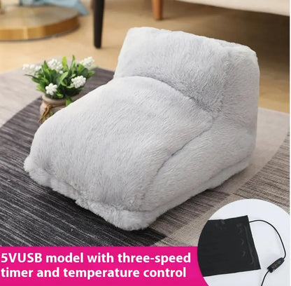 Electric rabbit fur foot warmer