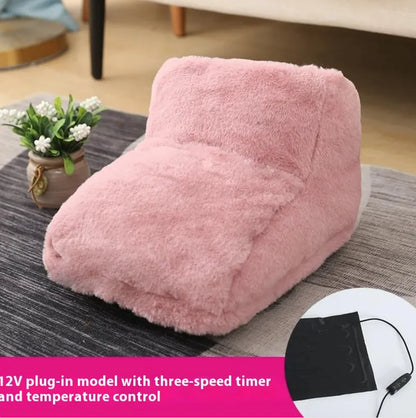 Electric rabbit fur foot warmer