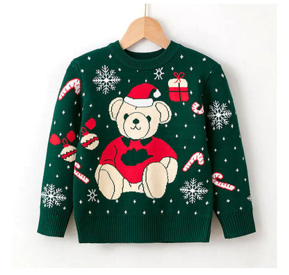 Children's Elk Pullover Christmas Sweater for Girls