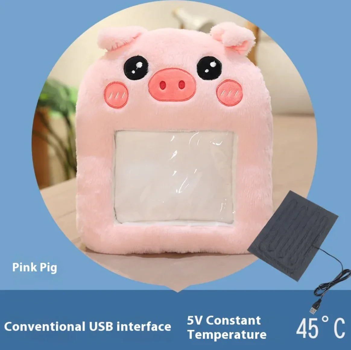 Electric rabbit fur foot warmer