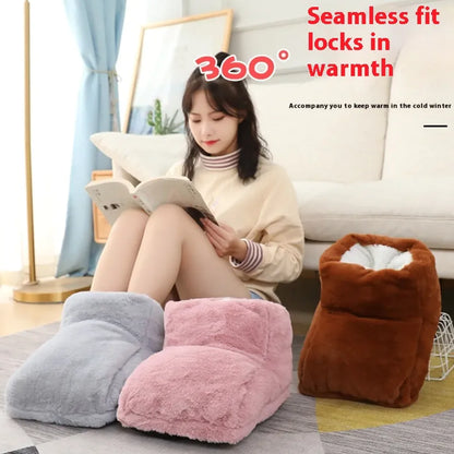 Electric rabbit fur foot warmer